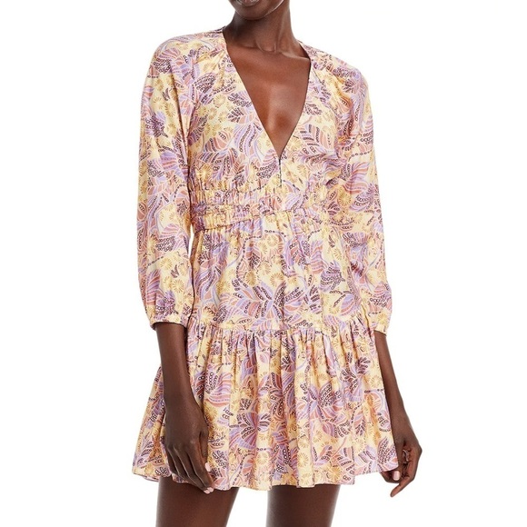 NWT A. L.C. Isla V Neck Tiered Dress - Picture 1 of 7